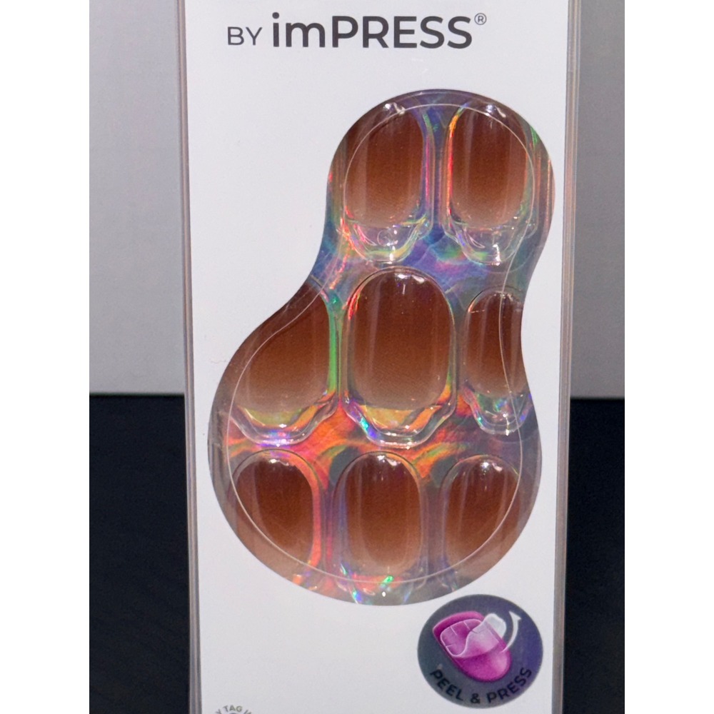 imPRESS Color FX Press-On Nails Blissful Radiance IMCF43 Chrome Iridescent 30ct